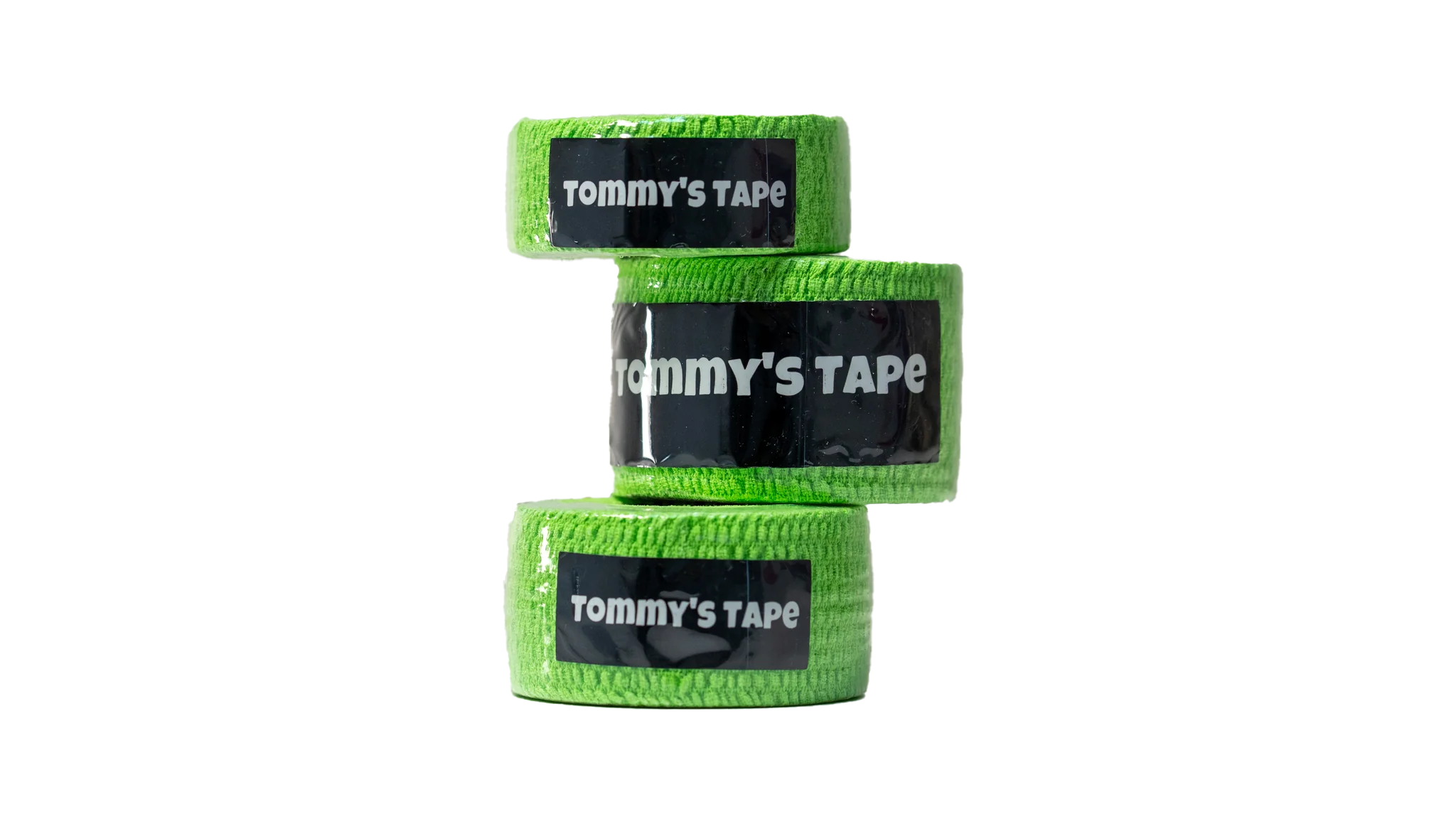 Tommy's Tape Groen 3 maten gestapeld