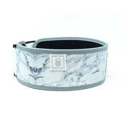 4" Weightlifting Belt | White Marble