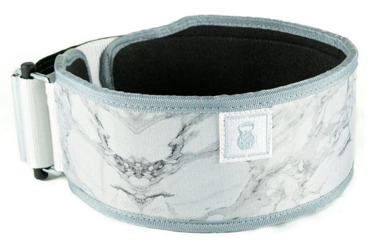 2POOD white marble belt met logo